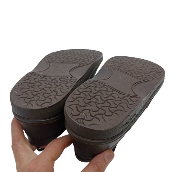 Birkenstock Shoes US Mens 8 Womens 10 Brown Leather Comfort Casual Made Germany - Picture 5 of 8